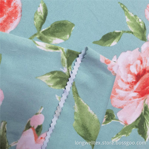 Hochwertiger DTY-Druckstrickstoff mit Blumenjersey